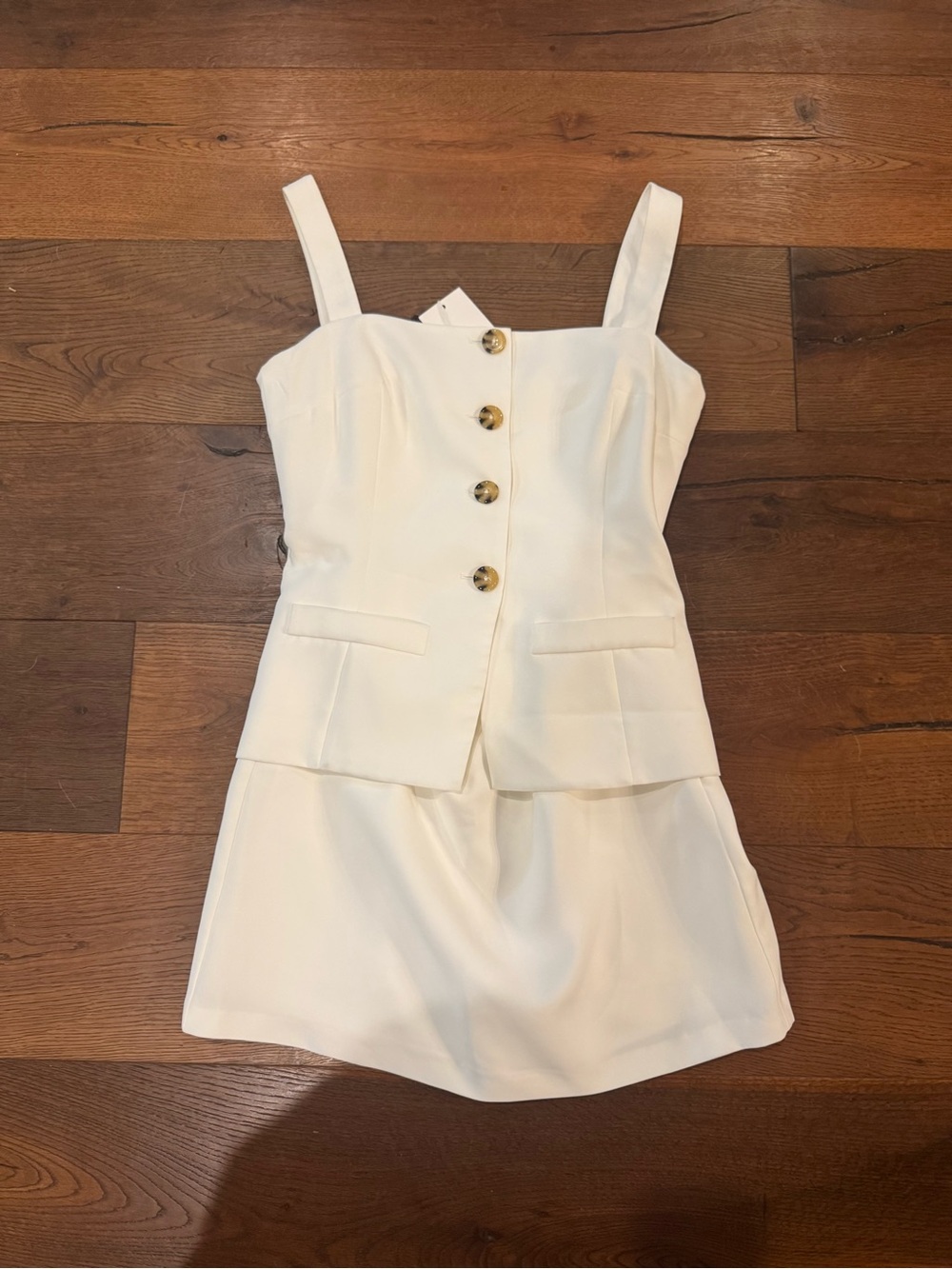 NWT Amanda Uprichard White Travis Skort Romper Medium - Picture 4 of 7